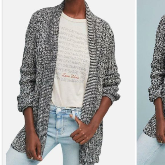 Anthropologie Sweaters - Anthropologie shawl collar open‎ front cardigan